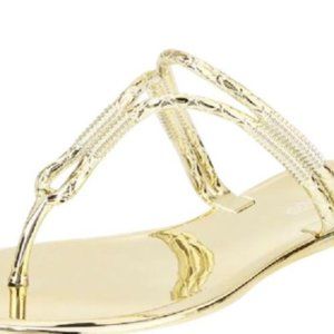 BCBG Max Azria Gold Sandal Sz 9